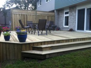 Deck with Corner Stairs